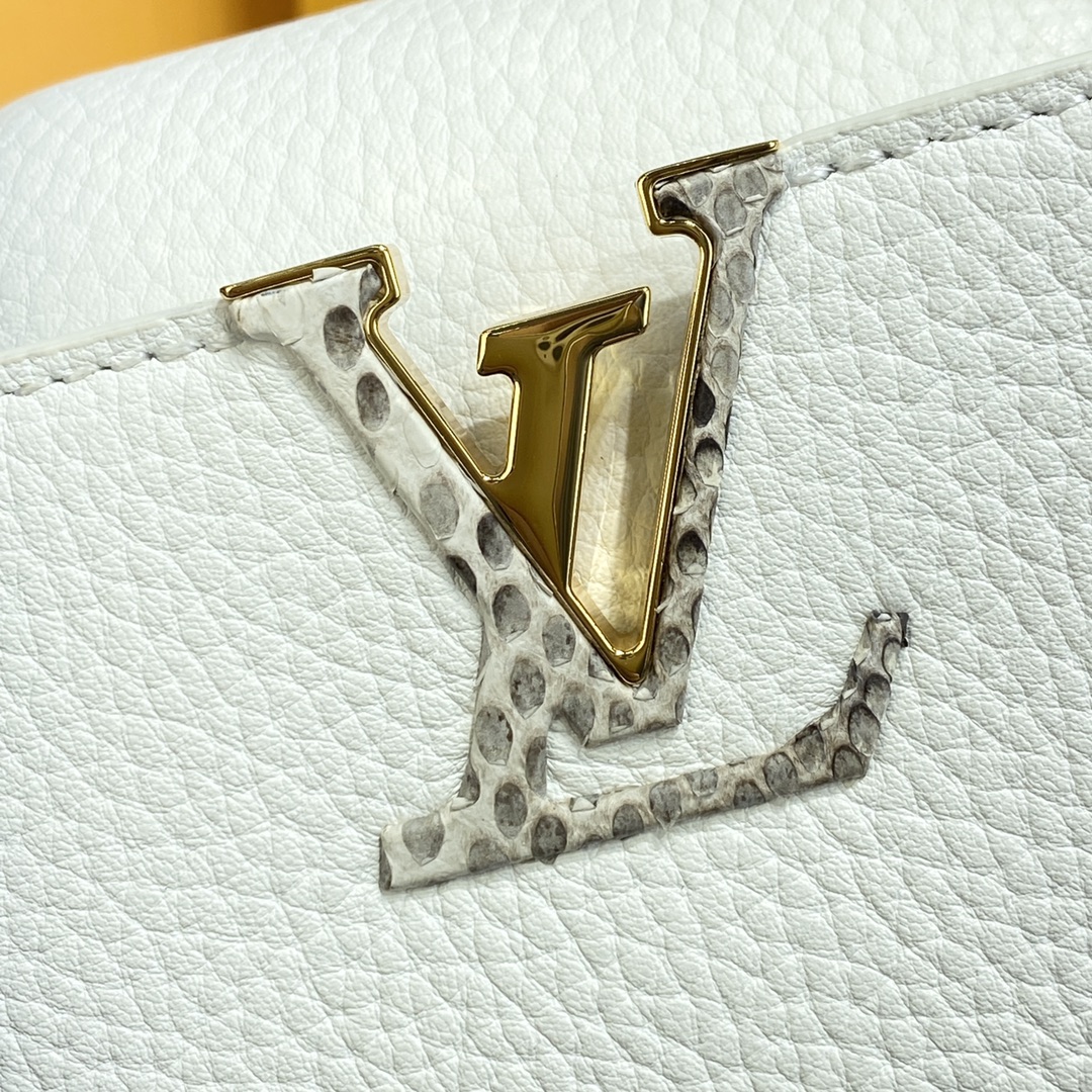 Louis Vuitton CAPUCINES MINI Taurillon Leather Bag M56399 Snow White